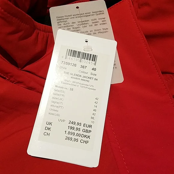LADIES GOLFINO VERSATILE RED JACKET SIZE 10 - Picture 3 of 16